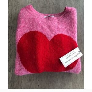Cupcakes & Cashmere Pink Heart Sweater - XS